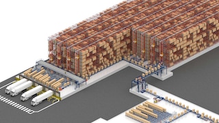 Slaur Sardet: AS/RS with 8 stacker cranes to manage 160 bottles/year