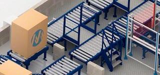 Pedestrian walkways enable operators to cross a conveyor line