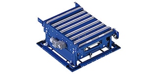 Roller/chain transfer conveyors manage changes in direction and between conveyor systems