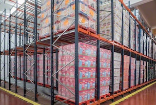 Flow rack storage is common in businesses that deal with perishable products