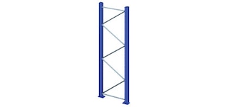 Frames are pallet flow rack components formed by uprights, cross-ties and diagonals