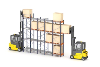 The two-aisle configuration lends itself to the FIFO method