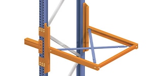 P&D stations on the front end of selective pallet racking