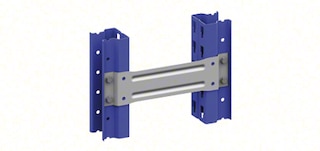 Row spacer for warehouse pallet racking