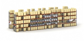 Selective pallet racking enables the storage of different types of unit loads