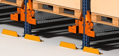 Pallet Shuttle racking front and side protectors