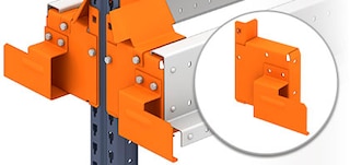 Pallet Shuttle racking external rail support