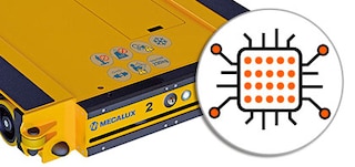 The Pallet Shuttle unit has an integrated on-board PLC control system