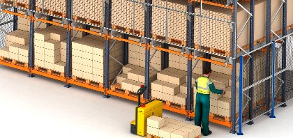 Protection of picking aisles in Pallet Shuttle racking