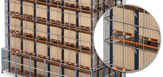 Pallet Shuttle rack safety mesh