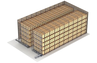 The shuttle racks can also support the structure of a clad-rack warehouse