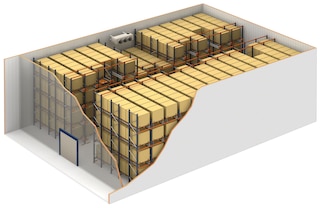 A shuttle rack system is an ideal solution for cold-storage warehouses