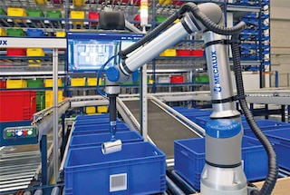 The picking robot maximises efficiency in food warehouses