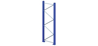 The frames of push-back racks comprise uprights, cross-ties and diagonals