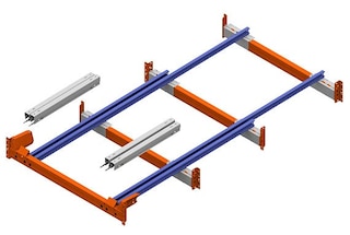 The 3-pallet set includes 4 rails and 4 carts