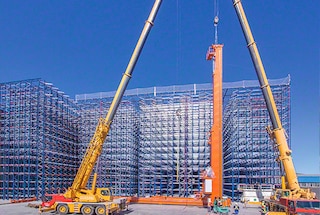 Handling equipment is introduced in the rack supported warehouse Handling equipment is introduced in the rack supported warehouse