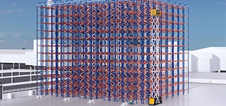 Racking is the main component of a clad rack warehouse