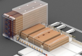 A clad rack warehouse can be attached to a traditionally built facility