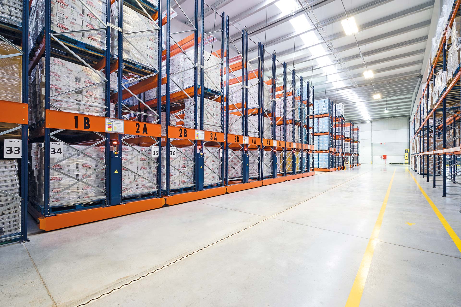 The mobility of this type racking is ideal for low-bay warehouses