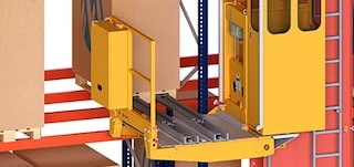 Double-deep forks are employed for double-deep racking