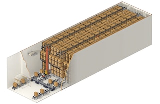 Stacker cranes for pallets can operate at negative temperatures as low as -30 °C