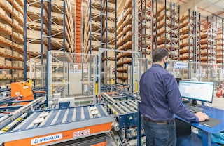 Trilateral stacker cranes use two software programs: a WCS and a WMS