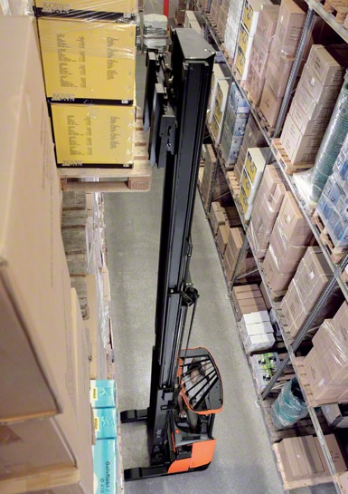 Reach trucks are the most commonly used equipment to work inside warehouses